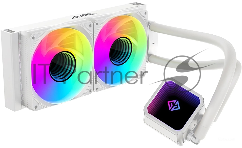Система водяного охлаждения GMNG GG-LC240ARGB1 ARGB 120x120x25mm Soc-AM5/AM4/1151/1200/2066/1700 белый 4-pin 22-35dB Al+Cu 260W 1200gr Ret (GG-LC240ARGB1-WH)