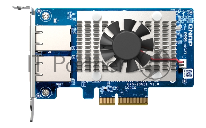 Сетевая карта/ QNAP QXG-10G2T Dual-port BASET 10GbE network expansion card low-profile form factor PCIe Gen3 x4