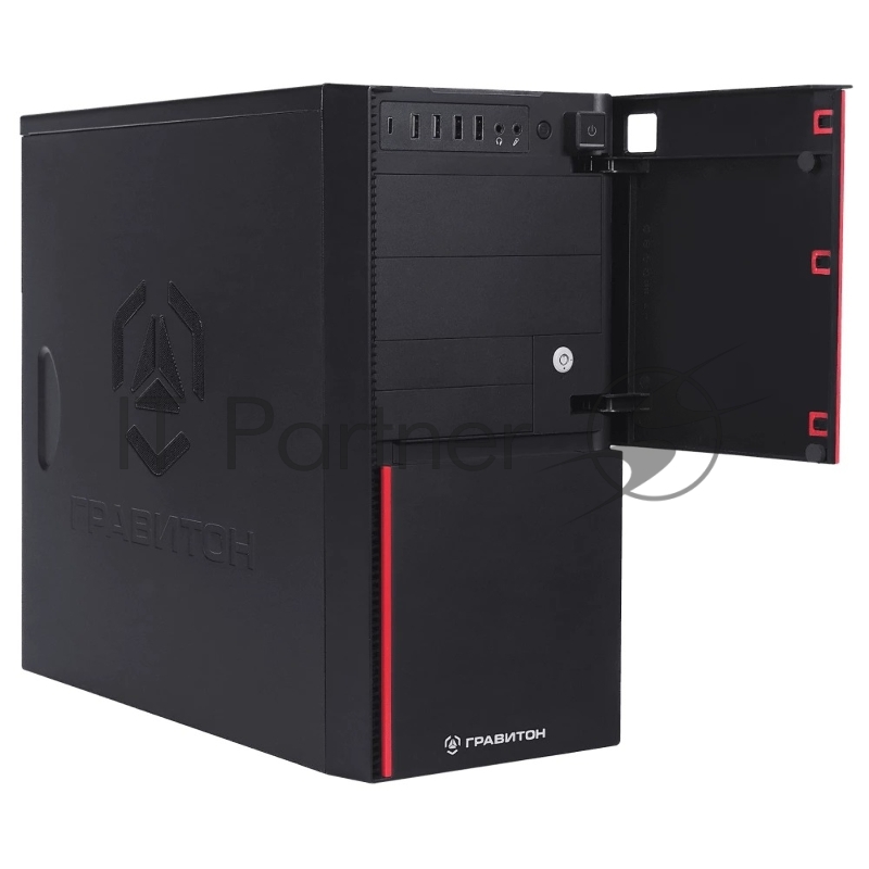 Персональный компьютер Гравитон Д50А AMD Ryzen 5 5600G(3.9Ghz)/8192Mb/256SSDGb/ 3y/black/noOS + /К+М