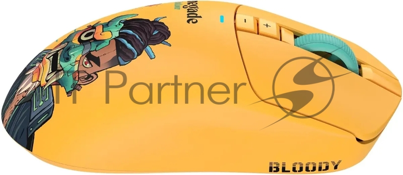 Мышь A4Tech Bloody R72 Ultra Duo Renegade Sunset желтый оптическая 20000dpi беспров. USB-C 6but (R72 ULTRA DUO)