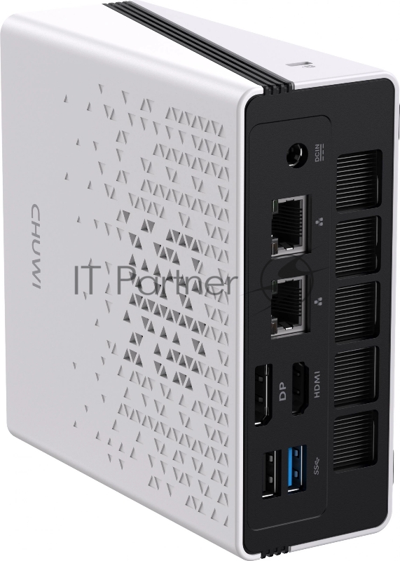 ПК Мини Chuwi UBox Ryzen 5 6600H (3.3) 16Gb SSD512Gb 660M Windows 11 Professional 2x2.5GbitEth WiFi BT 90W белый/черный