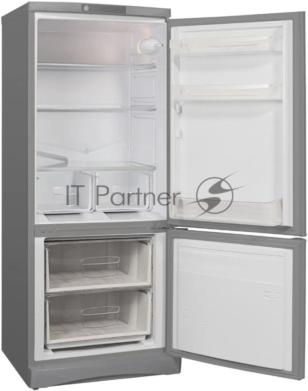 Холодильник Indesit ES 15 GA, двухкамерный, серебристый/черный