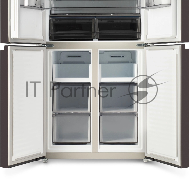 Холодильник Hyundai CM45043F 3-хкамерн. черная сталь