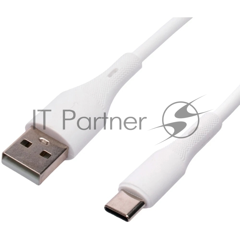 Кабель USB2.0 Cablexpert CC-USB2S-AMCM-1M-W AM/Type-C, 3А, 18Вт, QC3.0, силиконовый, медь, 1м, белый, пакет