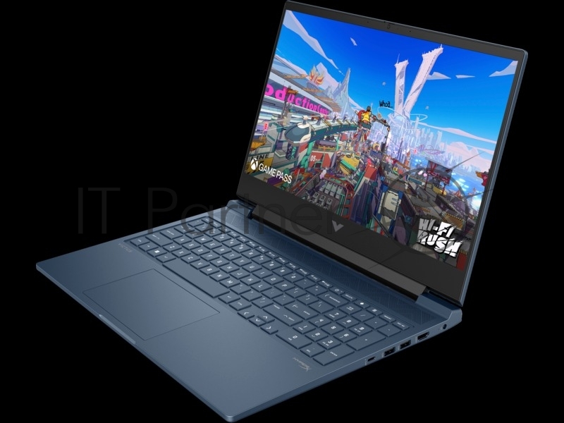 Ноутбук HP Victus A74LVEA, синий, Core i5 14450HX 16Gb SSD512Gb NVIDIA GeForce RTX4050 6Gb 16.1 IPS FHD (1920x1080) Free DOS WiFi BT Cam