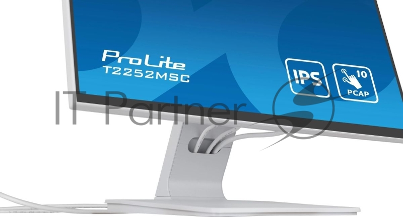 Монитор Iiyama ProLite T2252MSC-W2, белый, 21.5 IPS LED 5ms 16:9 HDMI M/M матовая 250cd 178гр/178гр 1920x1080 DP FHD USB Touch 4.5кг