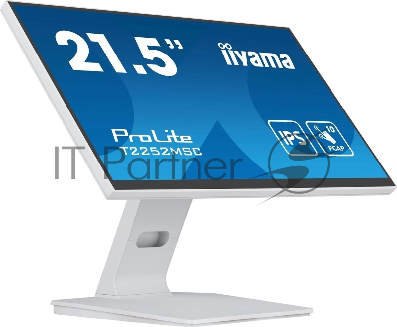 Монитор Iiyama ProLite T2252MSC-W2, белый, 21.5 IPS LED 5ms 16:9 HDMI M/M матовая 250cd 178гр/178гр 1920x1080 DP FHD USB Touch 4.5кг