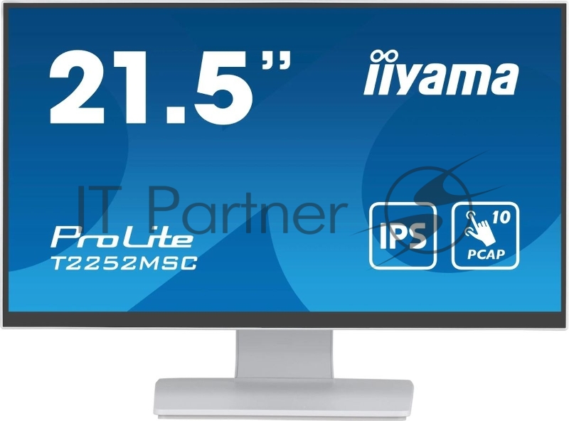 Монитор Iiyama ProLite T2252MSC-W2, белый, 21.5 IPS LED 5ms 16:9 HDMI M/M матовая 250cd 178гр/178гр 1920x1080 DP FHD USB Touch 4.5кг