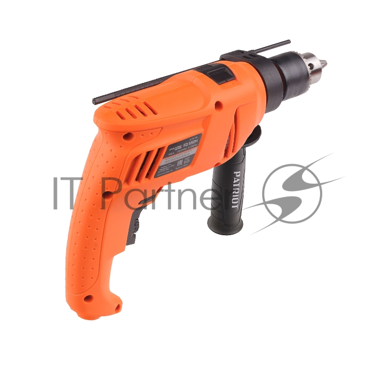 Дрель электрическая ударная PATRIOT FD 550H, 600Вт, 3000об/мин, 44800уд/мин, макс.диаметр сверления 13мм