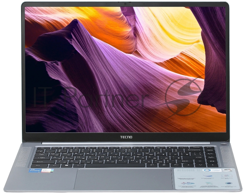 Ноутбук Tecno Megabook S1, Серый, S15AM i5-13420H 24Gb SSD 512Gb Intel UHD Graphics 15,6 3.2K IPS Cam 70Вт*ч Win11