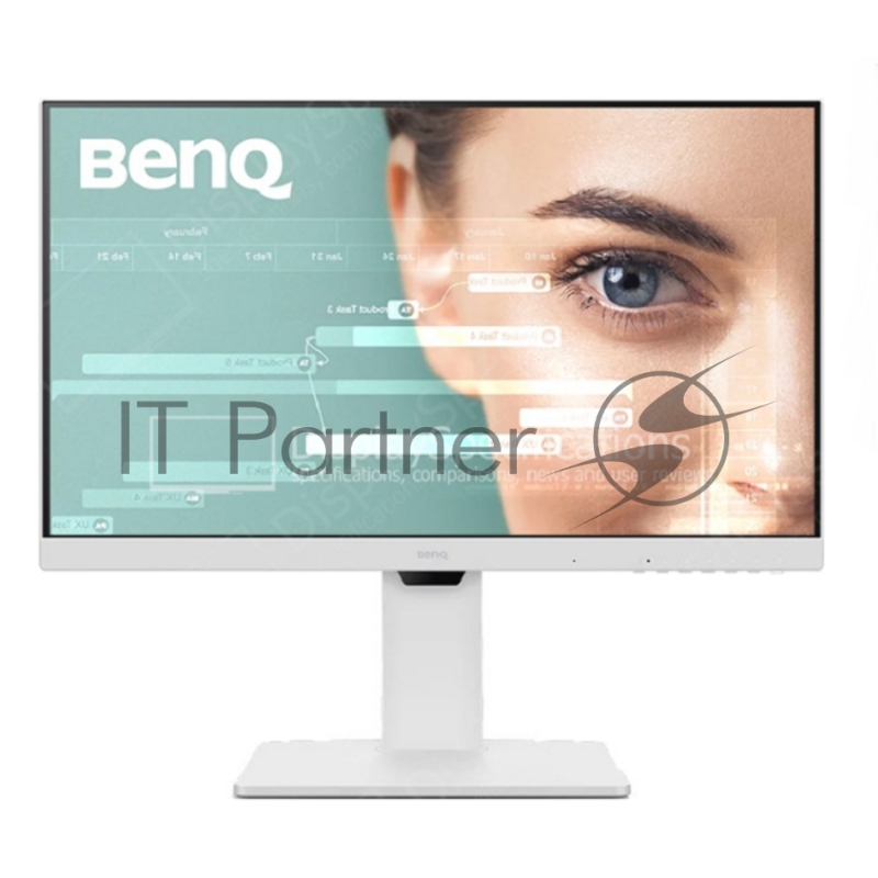 Мониторы Benq GW2486TC 23.8, 1920x1080, IPS, 100Hz, 1300:1, 250cd, 5ms, HDMI, DP, Speakers, Height adj 130, Pivot, Flicker-freeLow Blue Light, 3Y, White