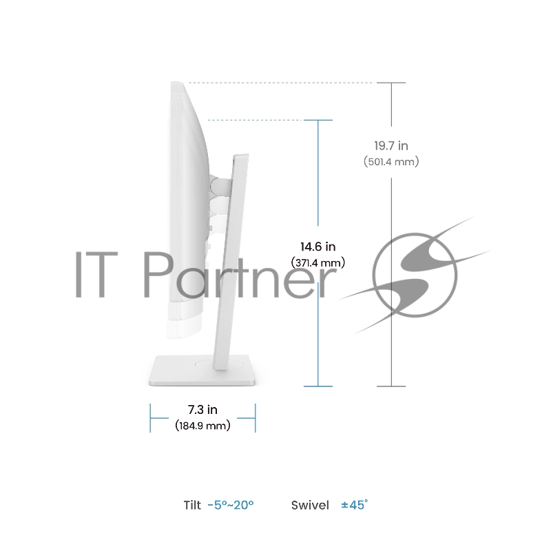 Мониторы Benq GW2486TC 23.8, 1920x1080, IPS, 100Hz, 1300:1, 250cd, 5ms, HDMI, DP, Speakers, Height adj 130, Pivot, Flicker-freeLow Blue Light, 3Y, White