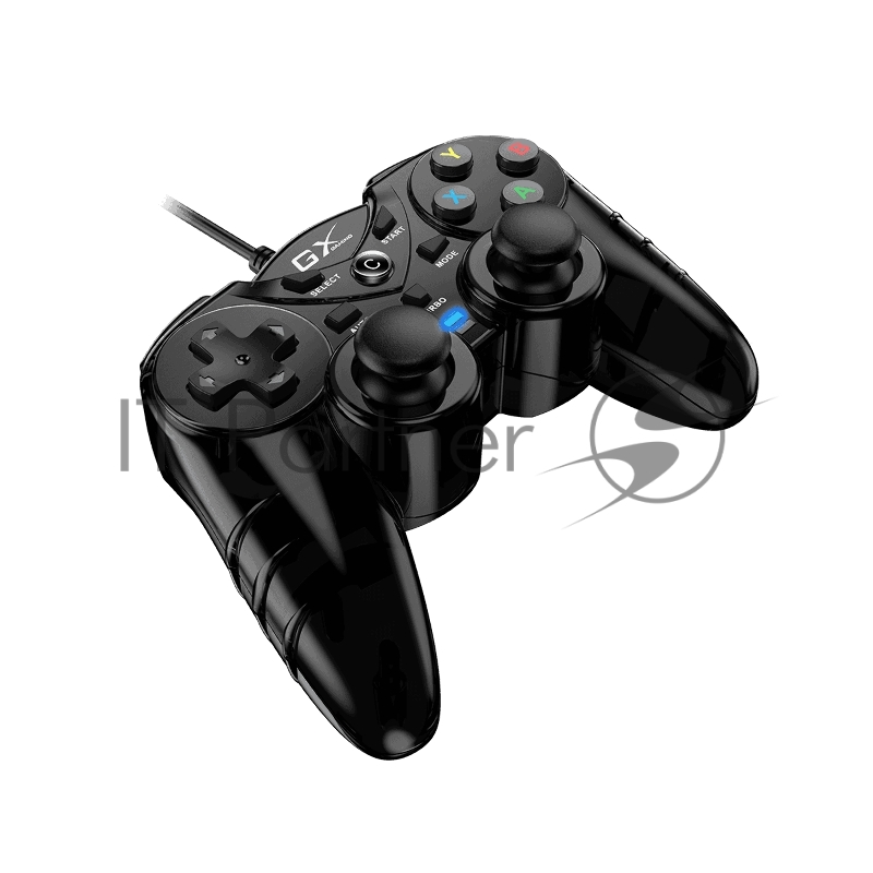 Геймпад Genius GX-17UV, (PC, PlayStation 3), two vibration motors, 2 joysticks, cable: 1.8 m, color: black