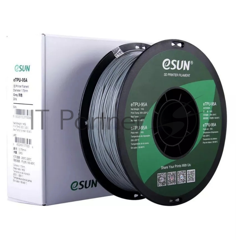 Пластик для принтера 3D Esun eTPU-95A175H1 TPU d1.75мм 1кг 1цв.