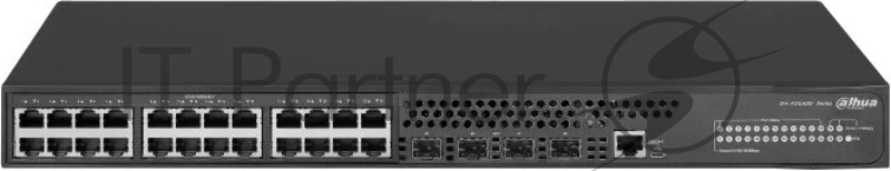 Коммутатор DAHUA 28-портовый управляемый, уровень L3Порты: 24 RJ45 10/100/1000Мбит/с, 4 SFP+ 1000/10000Мбит/с(uplink) питание: 100~240В(AC) грозозащита: до 6кВ