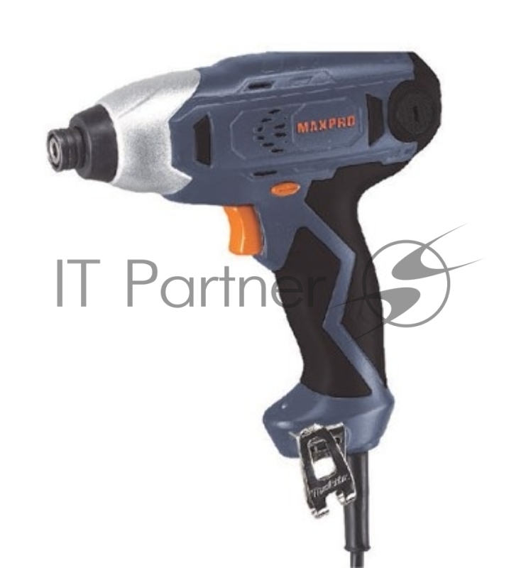 Шуруповерт MAX-PRO ударный электрический 240 Вт, 0-3600 об/мин, 0-4200 уд/мин, патрон 6,35 мм под биту, 100 Нм, регулировка оборотов, реверс, резиновы