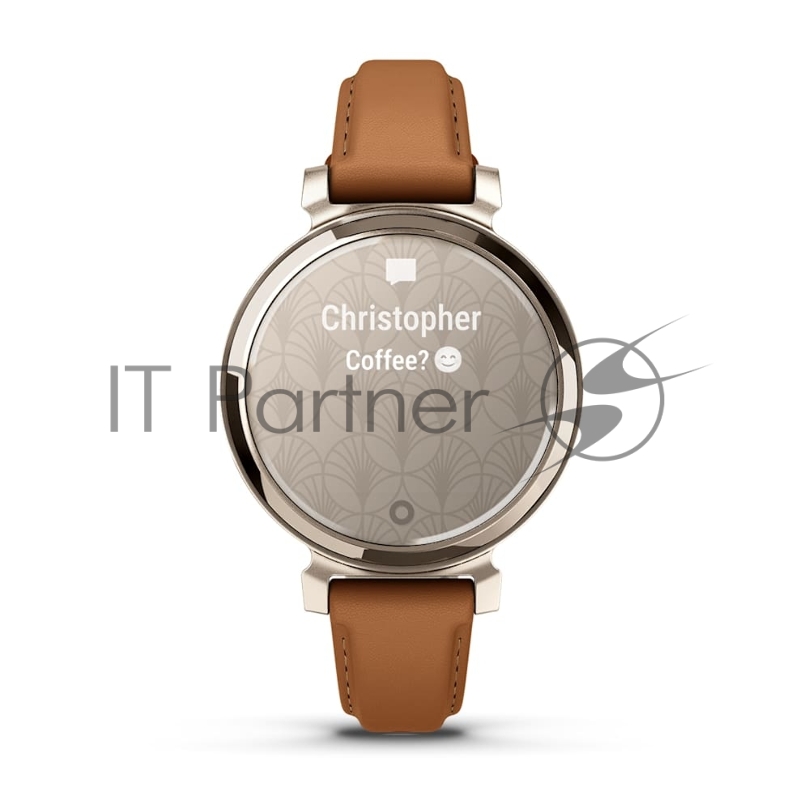 Смарт-часы Garmin Lily 2 Classic кремовое золото, коричневый кожаный ремешок 35,4мм
