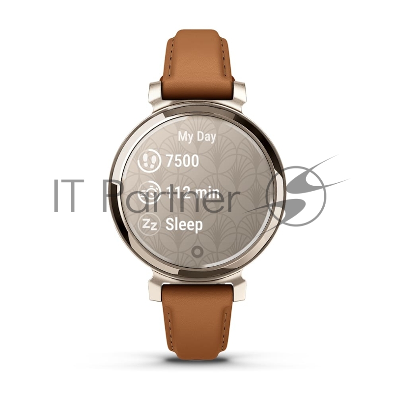 Смарт-часы Garmin Lily 2 Classic кремовое золото, коричневый кожаный ремешок 35,4мм