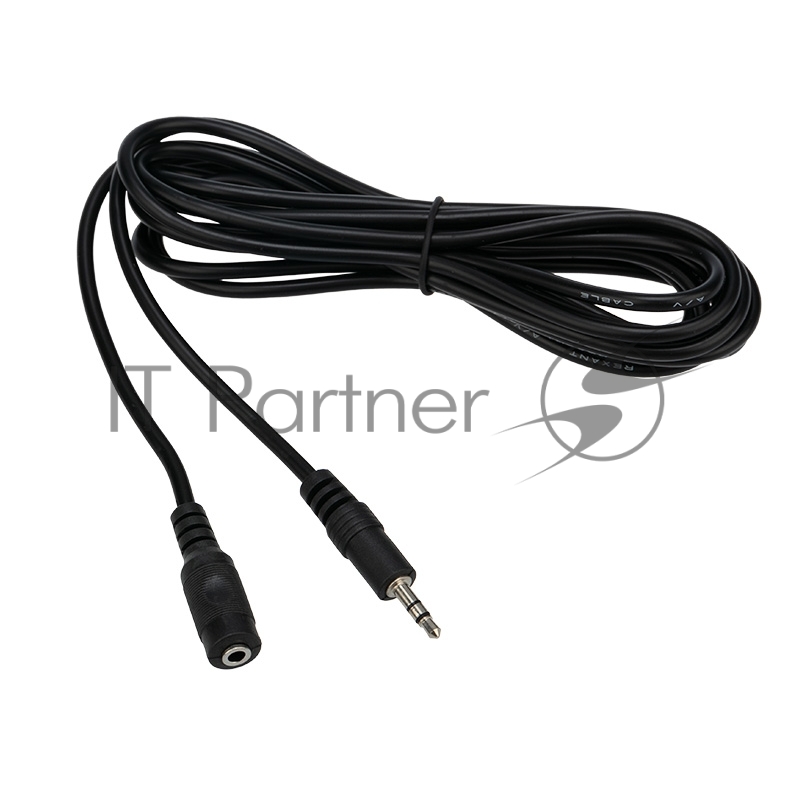 Шнур Стерео 3,5 мм гнездо - Стерео 3,5 мм штекер, длина 5 метров REXANT