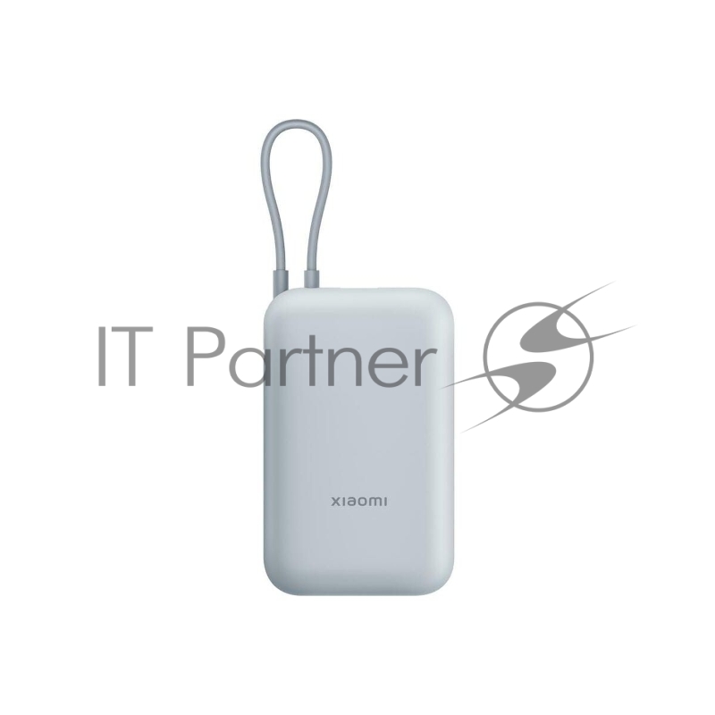 Внешний аккумулятор Xiaomi Power Bank 10000mAh (встроенный кабель) Ледяной синий GL