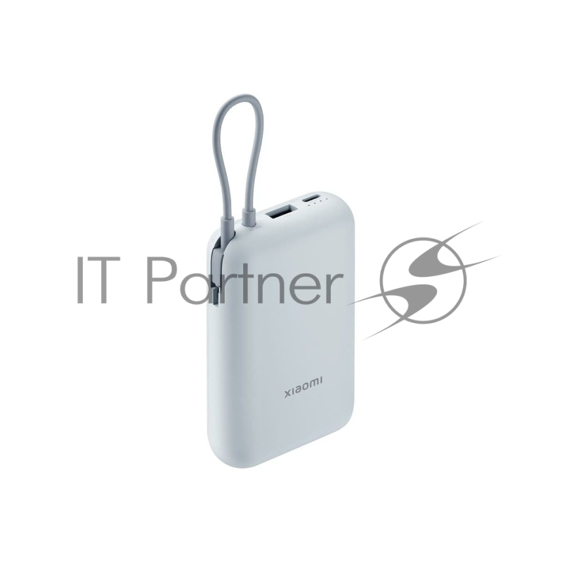 Внешний аккумулятор Xiaomi Power Bank 10000mAh (встроенный кабель) Ледяной синий GL