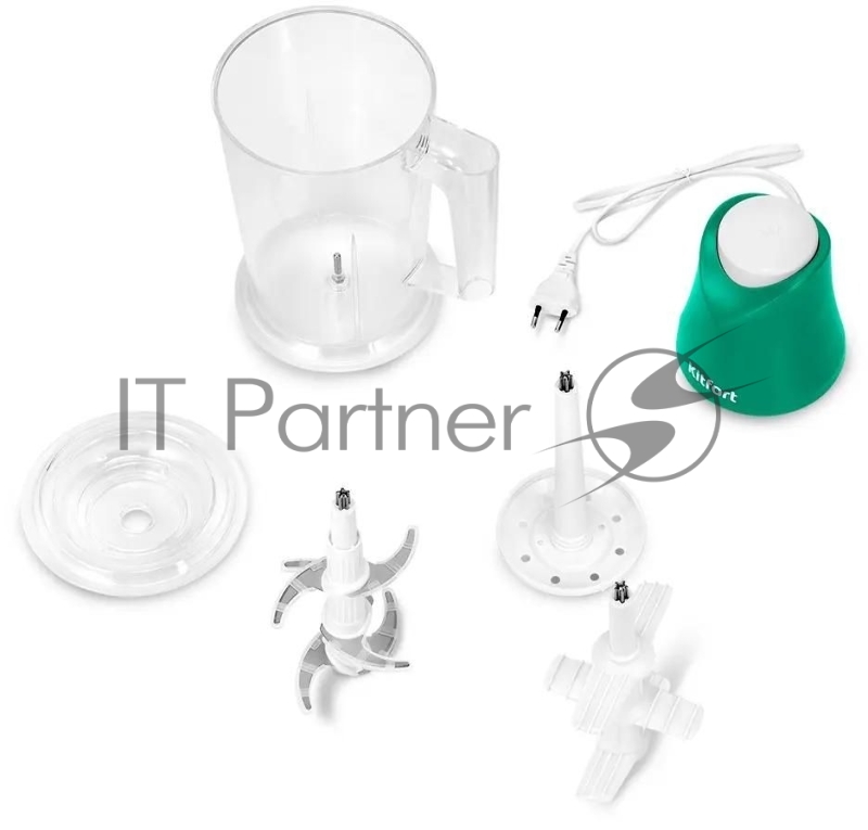 Измельчитель электрический Kitfort КТ-3514 1.5л. 500Вт зеленый/белый