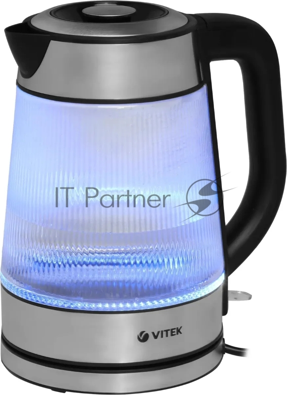 Чайник электрический Vitek VT-7017, 1.8л, 2200Вт, прозрачный, корпус: стекло
