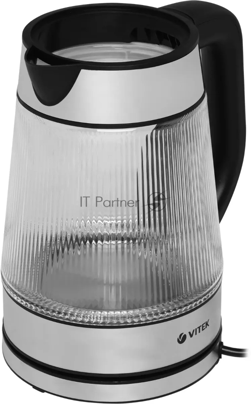 Чайник электрический Vitek VT-7017, 1.8л, 2200Вт, прозрачный, корпус: стекло