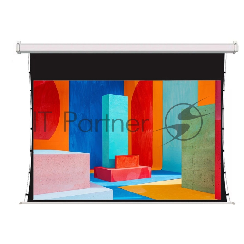 Экран для проектора SOK SCPSMT-250x140FG-ED30, 113 16:9 настенно-потолочный, моторизованный с боковым натяжением, белый, ED30 см