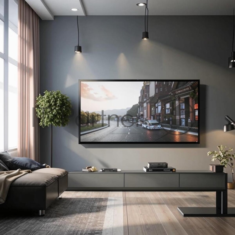 Экран для проектора SOK SCFRV-332x186G 150 16:9 на бархатной раме, High Contrast Gray, черная рама