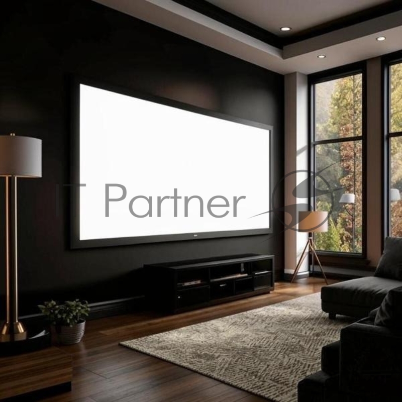 Экран для проектора SOK SCFRV-298x168 135 16:9 на бархатной раме, PS White, черная рама