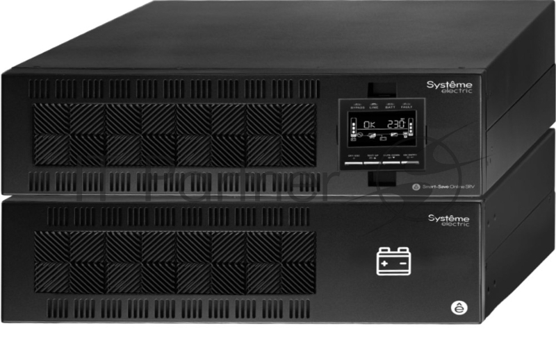 ИБП Systeme Electriс Smart-Save Online SRV, 10000VA/9000W, On-Line, Extended-run, Rack 6U(Tower convertible), LCD, Out: Hardwire, SNMP Intelligent Slot, USB, RS-232