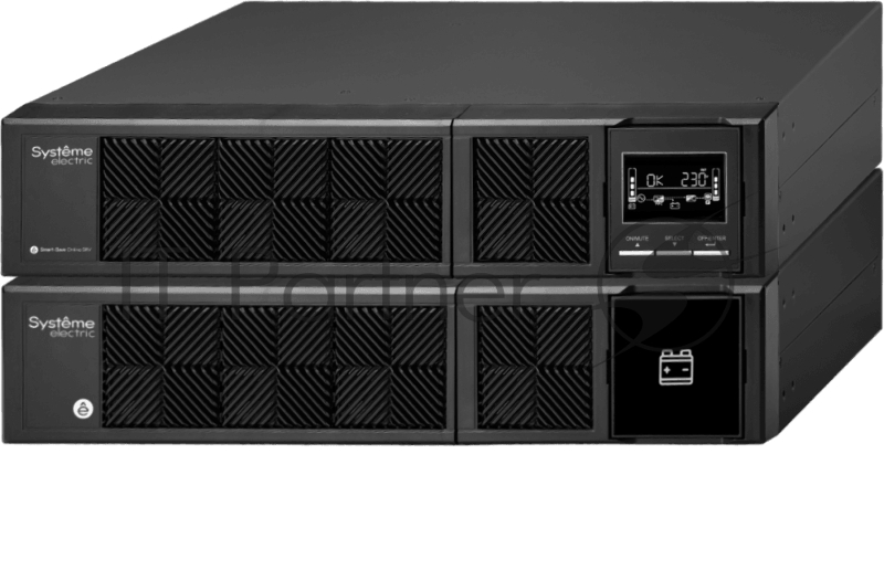ИБП Systeme Electriс Smart-Save Online SRV, 1000VA/900W, On-Line, Extended-run, Rack 2U(Tower convertible), LCD, Out: 6xC13, SNMP Intelligent Slot, USB, RS-232