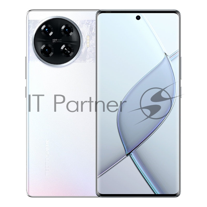 Смартфон KJ7 SPARK 20 Pro+ 8/256 Lunar Frost, 6.78, 20:9, 2436 x 1080 пикселей, 2.2GHz, 8 Core, 8GB RAM, 256GB, up to 1TB flash, 108Mpix+2Mpix+AI/32Mpix, 2 Sim, 4G, BT v5.3, WiFi 802.11 b/g/n, GPS/AGPS, GLONASS,NFC, Type-C, 5000mAh, Android 14, 179g,