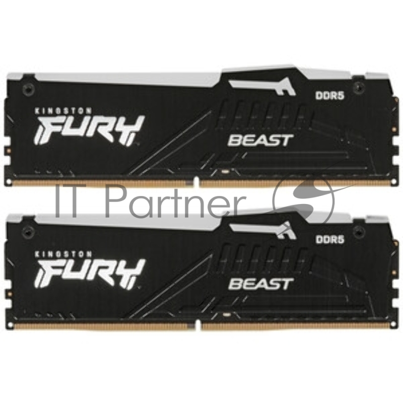 Модуль памяти DDR 5 DIMM 32Gb PC54400, 6800Mhz, Kingston FURY Beast Black EXPO CL34 (Kit of 2) (KF568C34BBEK2-32)
