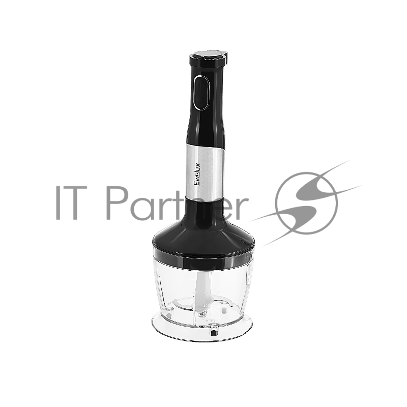 Погружной блендер EVELUX EHB 0301 B, 20 скоростей, 3 насадки, турборежим, кнопочное управление, венчик для взбивания, мерный стакан, защита от перегрева, цвет черный