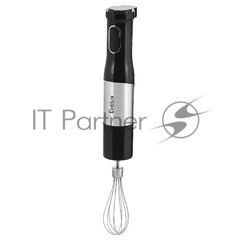 Погружной блендер EVELUX EHB 0301 B, 20 скоростей, 3 насадки, турборежим, кнопочное управление, венчик для взбивания, мерный стакан, защита от перегрева, цвет черный