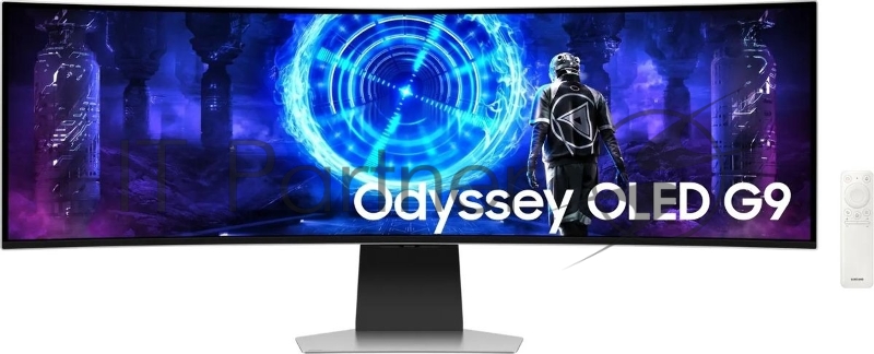 Монитор Samsung Odyssey OLED G9 S49DG952SI, 49 5120x1440, OLED, 240Гц, 1хHDMI, 1хDP, изогнутый, серебристый