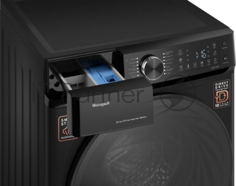 Стиральная машина Weissgauff WM 59411 Direct Drive Inverter Steam Matt Black