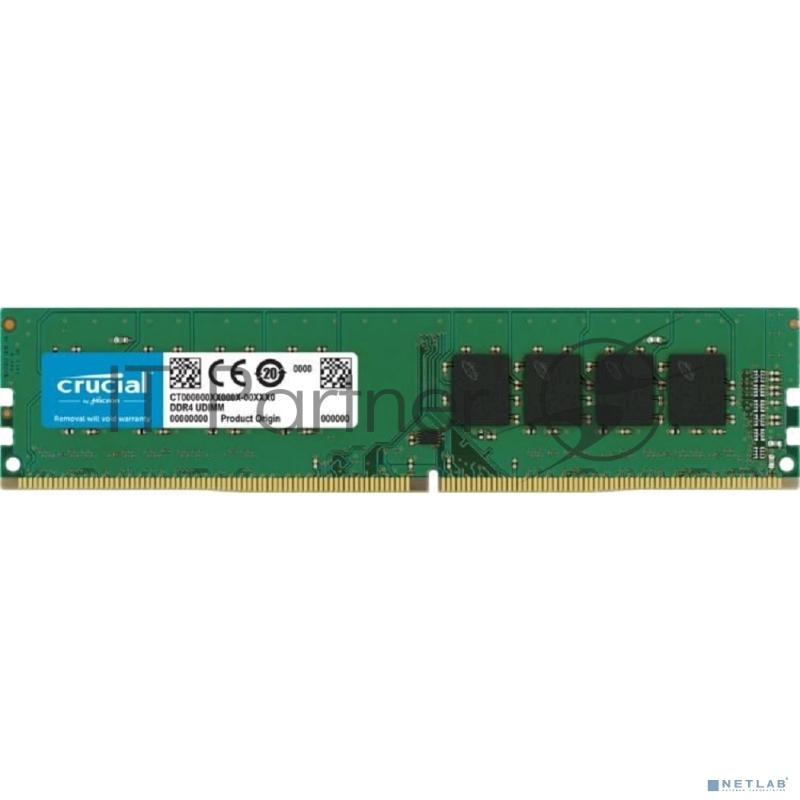 Оперативная память Crucial 32GB DDR4-3200 UDIMM PC4-25600 CL22 DIMM 288-pin 1.2В dual rank Ret