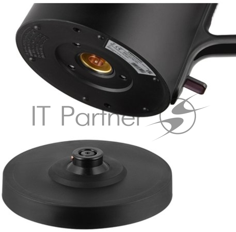 Чайник электрический Redmond KG224 1.5л. 1780Вт черный корпус: стекло