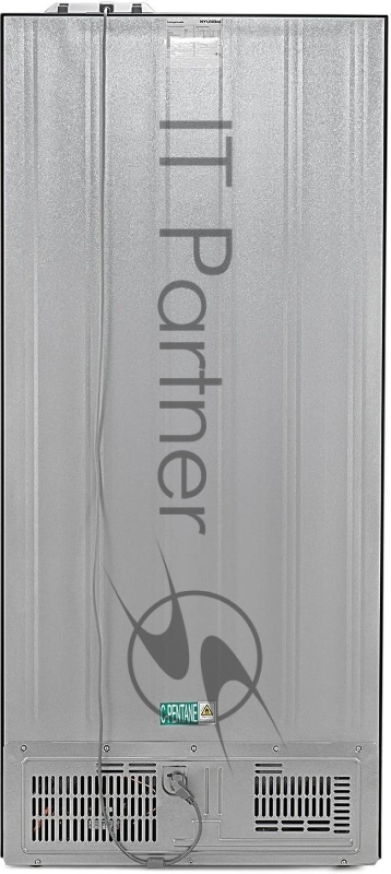 Холодильник Hyundai CM55043F черный стекло 3-хкамерн, 354/186, морозилка снизу, No Frost, Side by Side