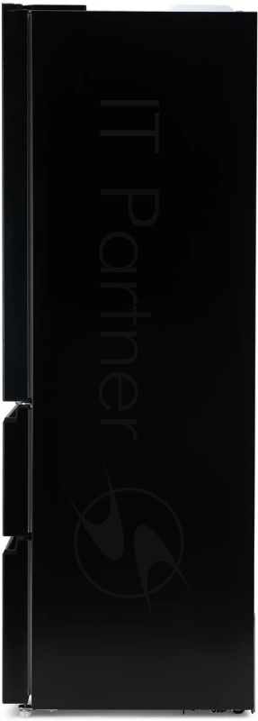 Холодильник Hyundai CM55043F черный стекло 3-хкамерн, 354/186, морозилка снизу, No Frost, Side by Side