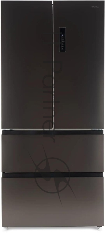 Холодильник Hyundai CM55043F черная сталь, 3-хкамерн., 354/186, морозилка снизу, No Frost, Side by Side
