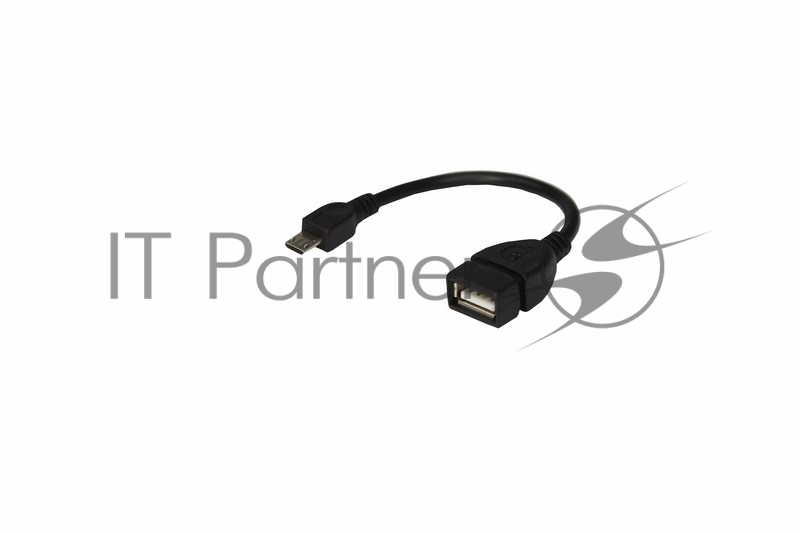 Кабель USB OTG micro USB на USB шнур 0.15 м черный REXANT