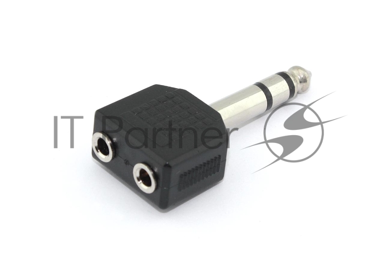 Разетвитель Jack 6,3 мм папа - 2 miniJack 3.5 мм мама