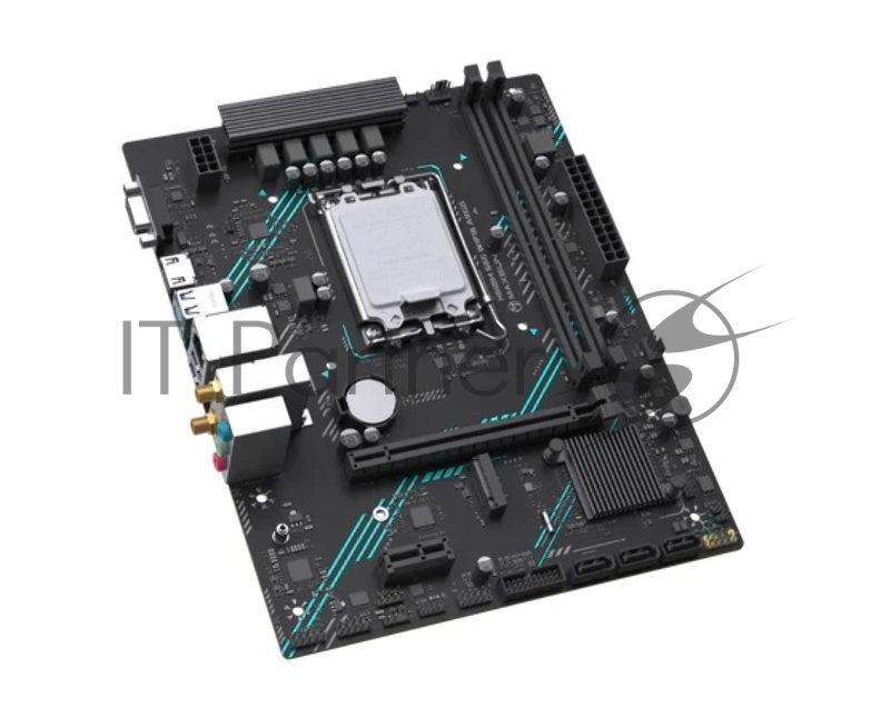 Материнская плата Maxsun MS-H610M 666 WIFI6 ARGB (Socket 1700, mATX, 2*DDR4, VGA+HDMI, 4*SATA3, 1*M.2, 1*PCIEx16/1*PCIEx1, 2*USB2.0, 2*USB 3.2 Gen1, LAN 1*1G, Bluetooth, Wi-Fi 802.11ax, RTL)