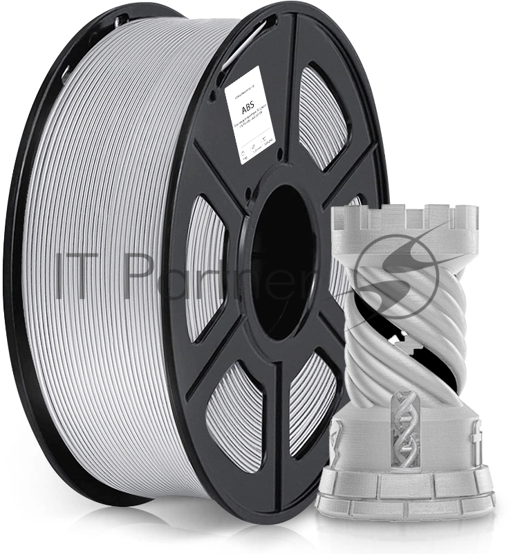 Пластик для принтера 3D Cactus CS-3D-ABS-1KG-SILVER ABS d1.75мм 1кг L386м 1цв.