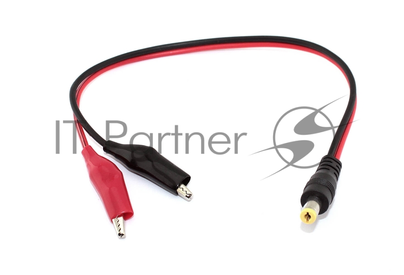 Кабель с разъемами DC 5.5х2.1 мм папа на зажимы типа крокодил