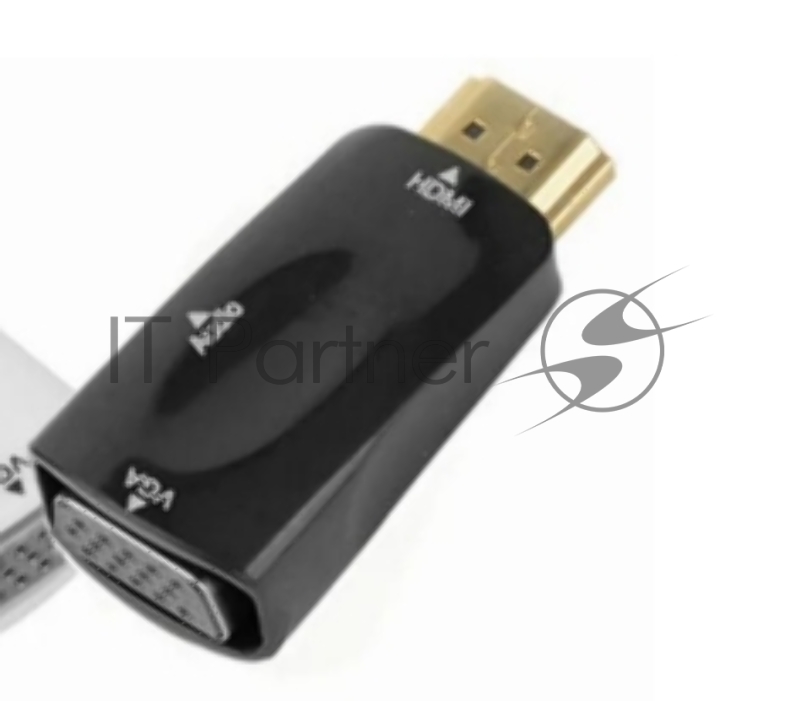 Переходник HDMI на VGA c аудио черный